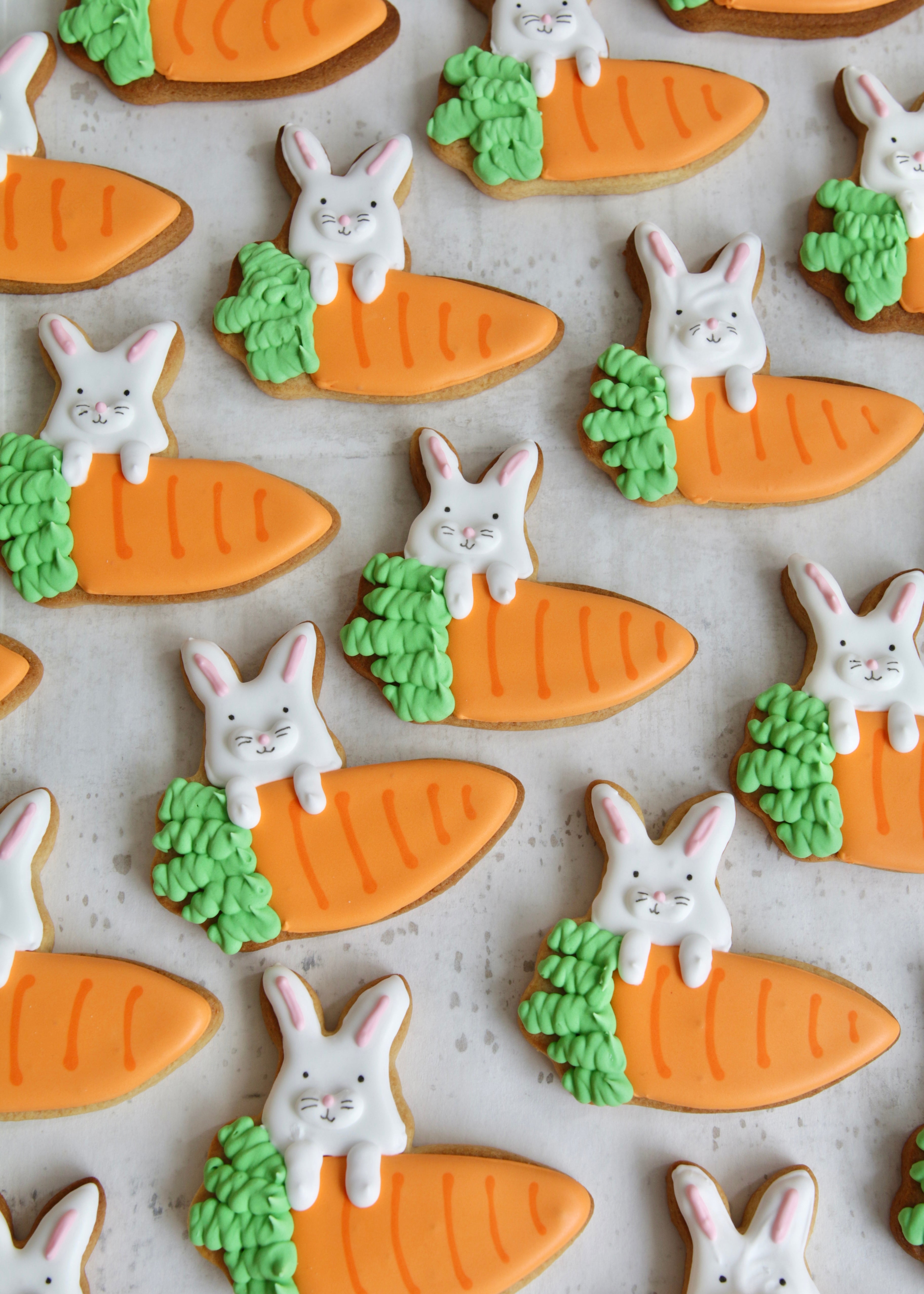 Easter Bunny & Carrot Biscuits