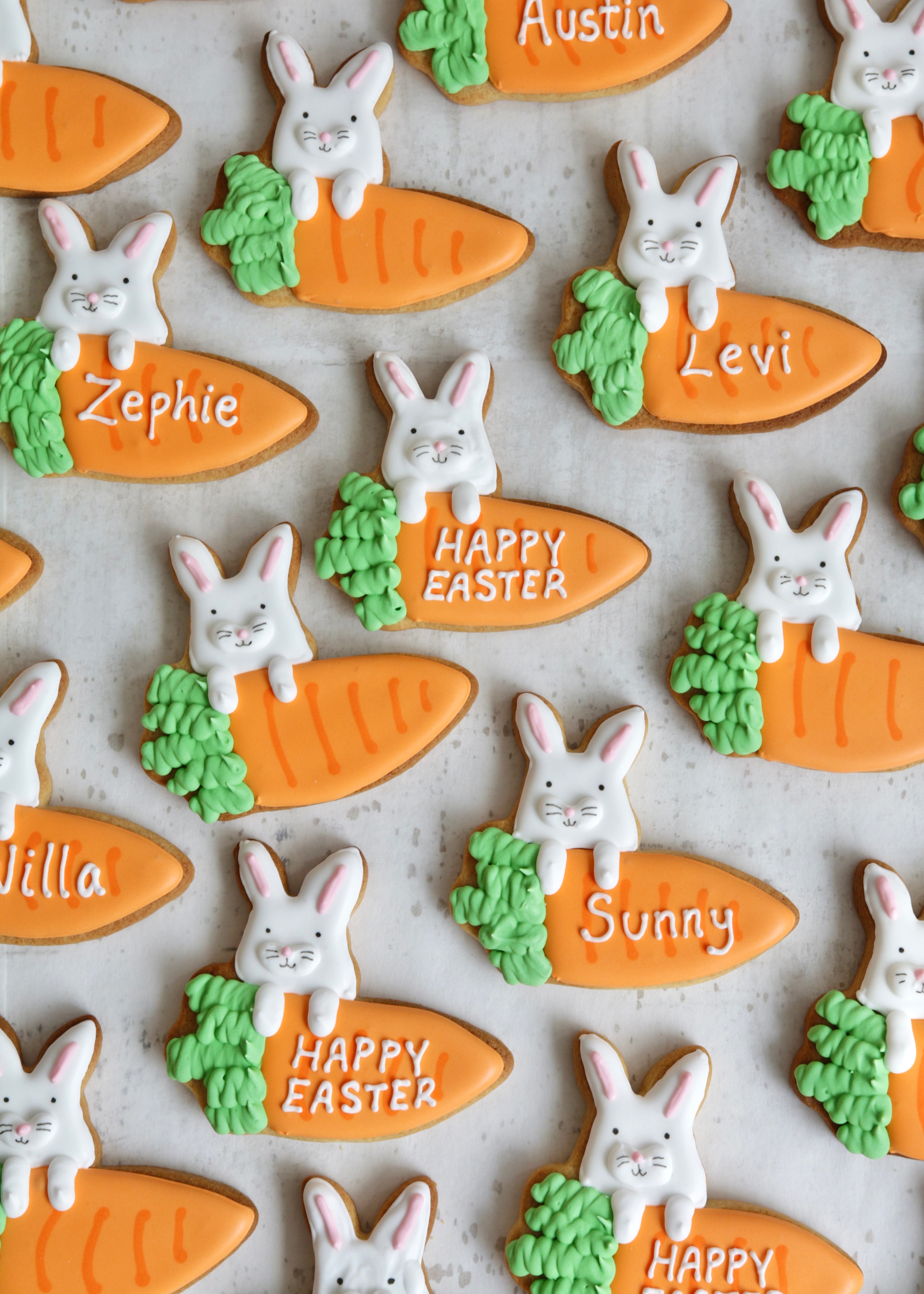 Easter Bunny & Carrot Biscuits