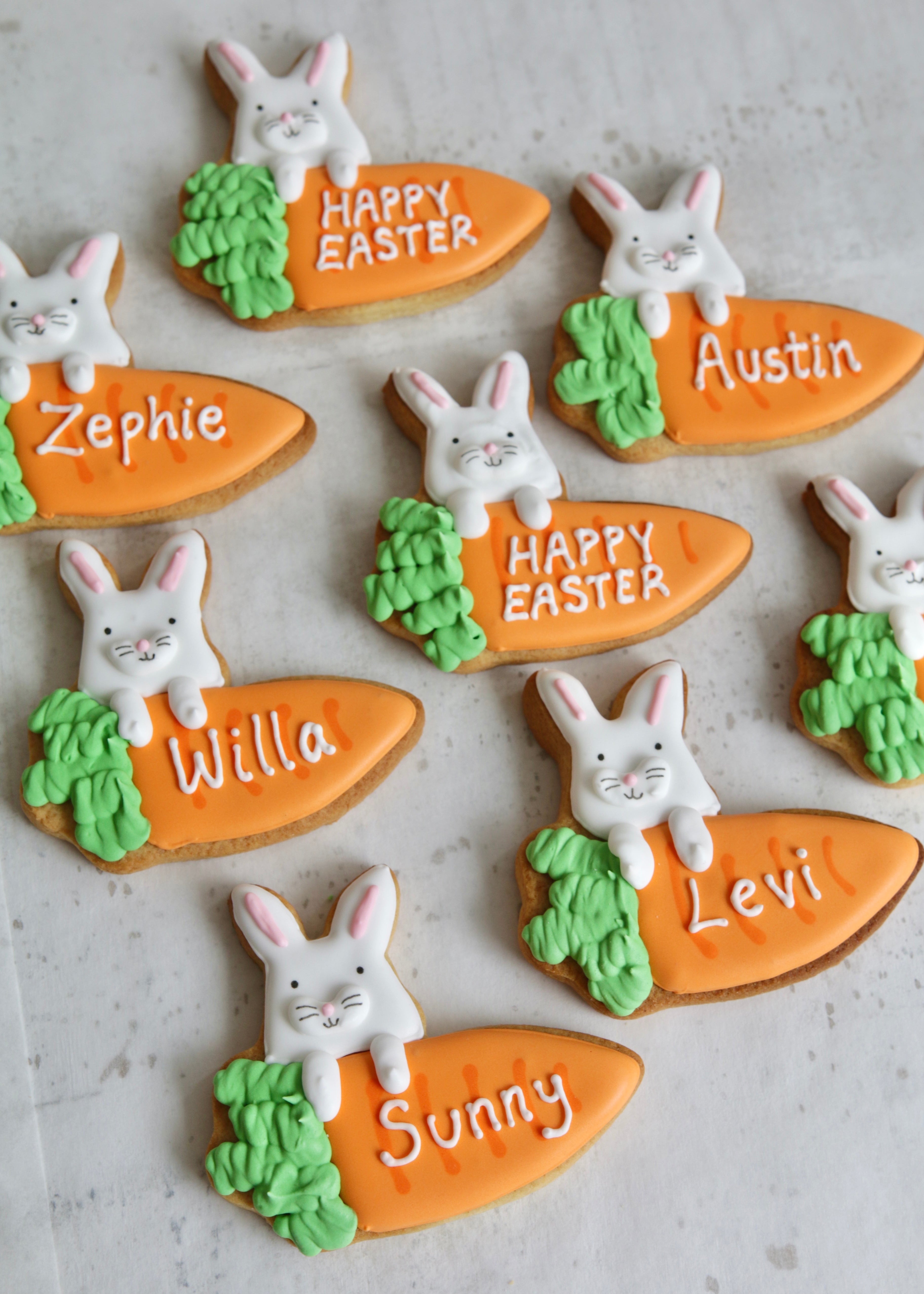 Easter Bunny & Carrot Biscuits