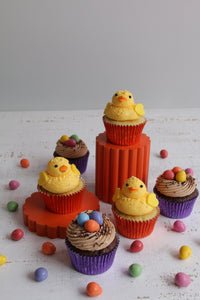 Cheery Chick Easter Cupcakes
