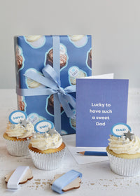 Father's Day Cupcakes, Wrapping Paper and Card