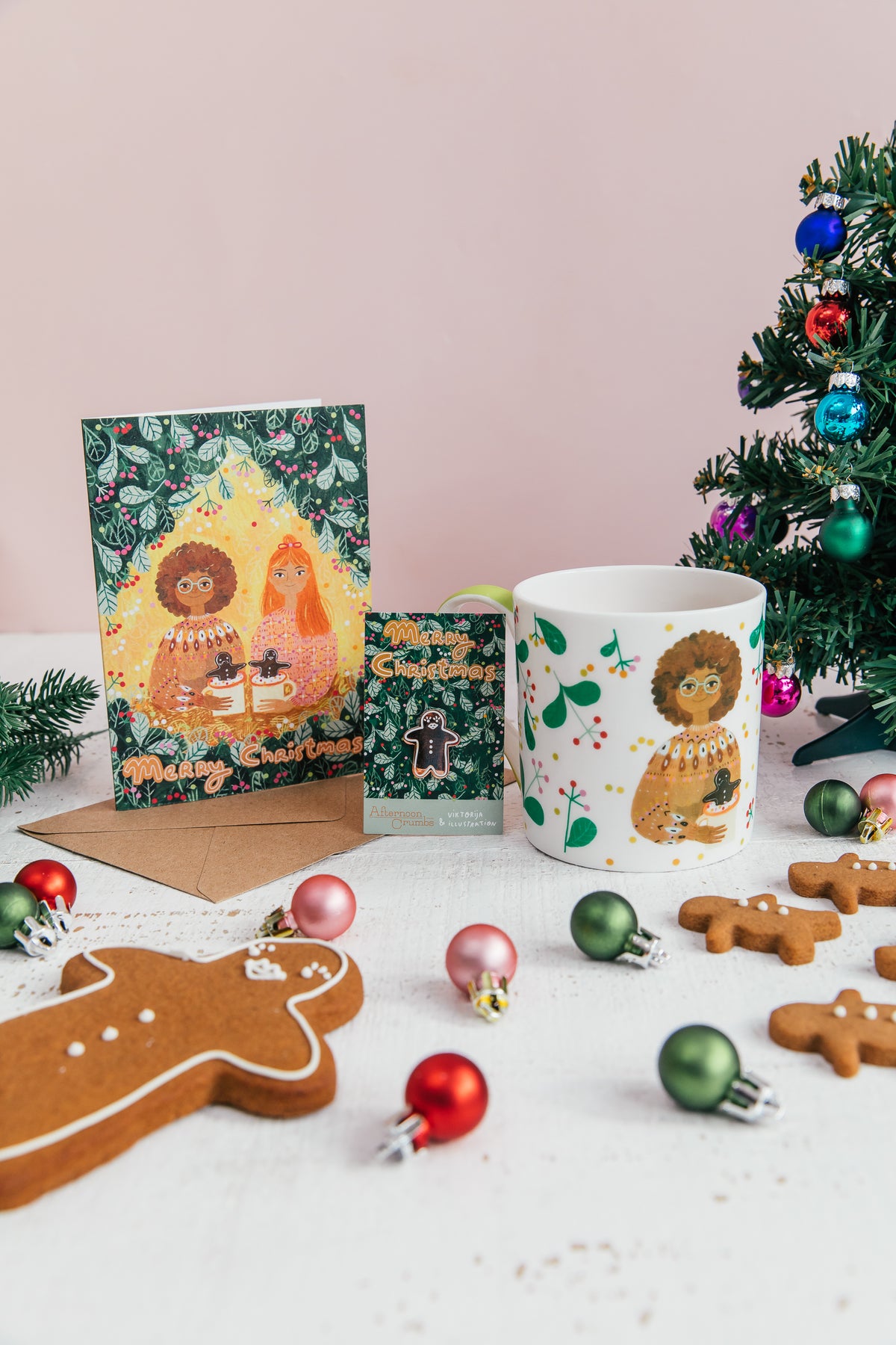 Gingerbread Collection - Enamel Pin, Mug and Greeting Card