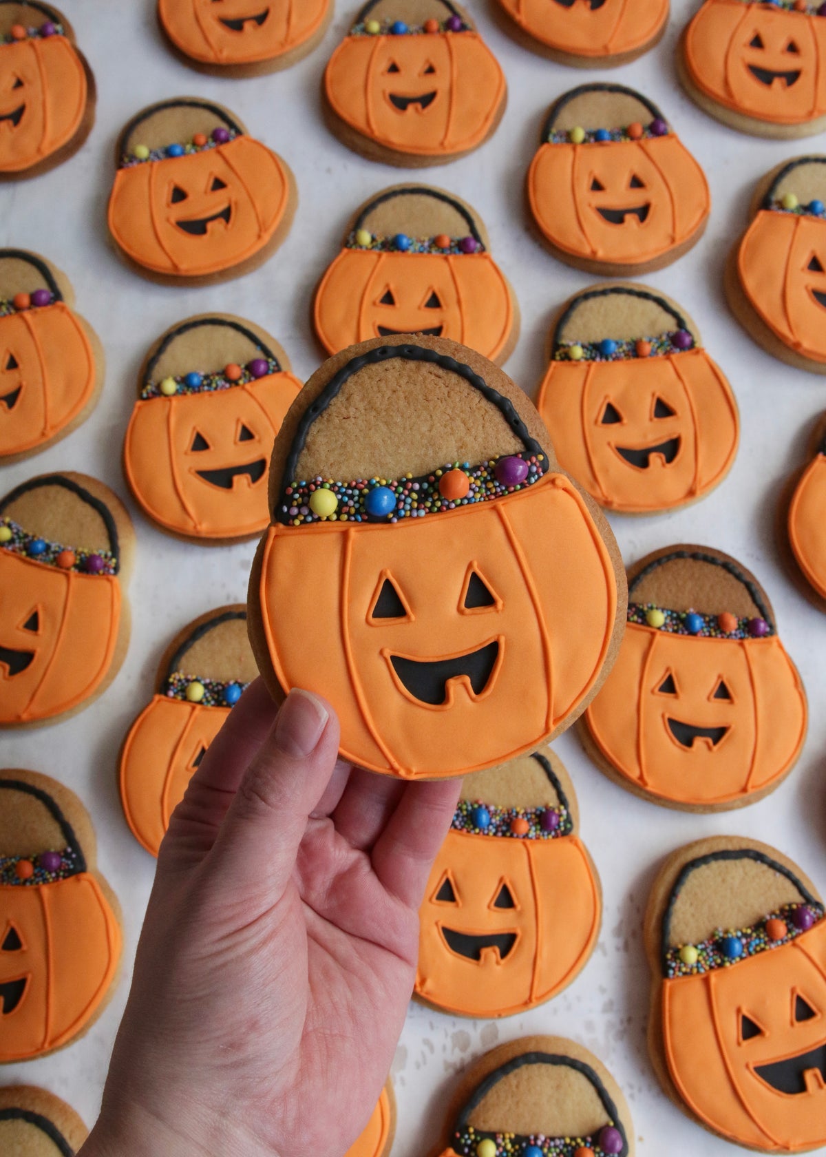 Trick or Treat Pumpkin Biscuits