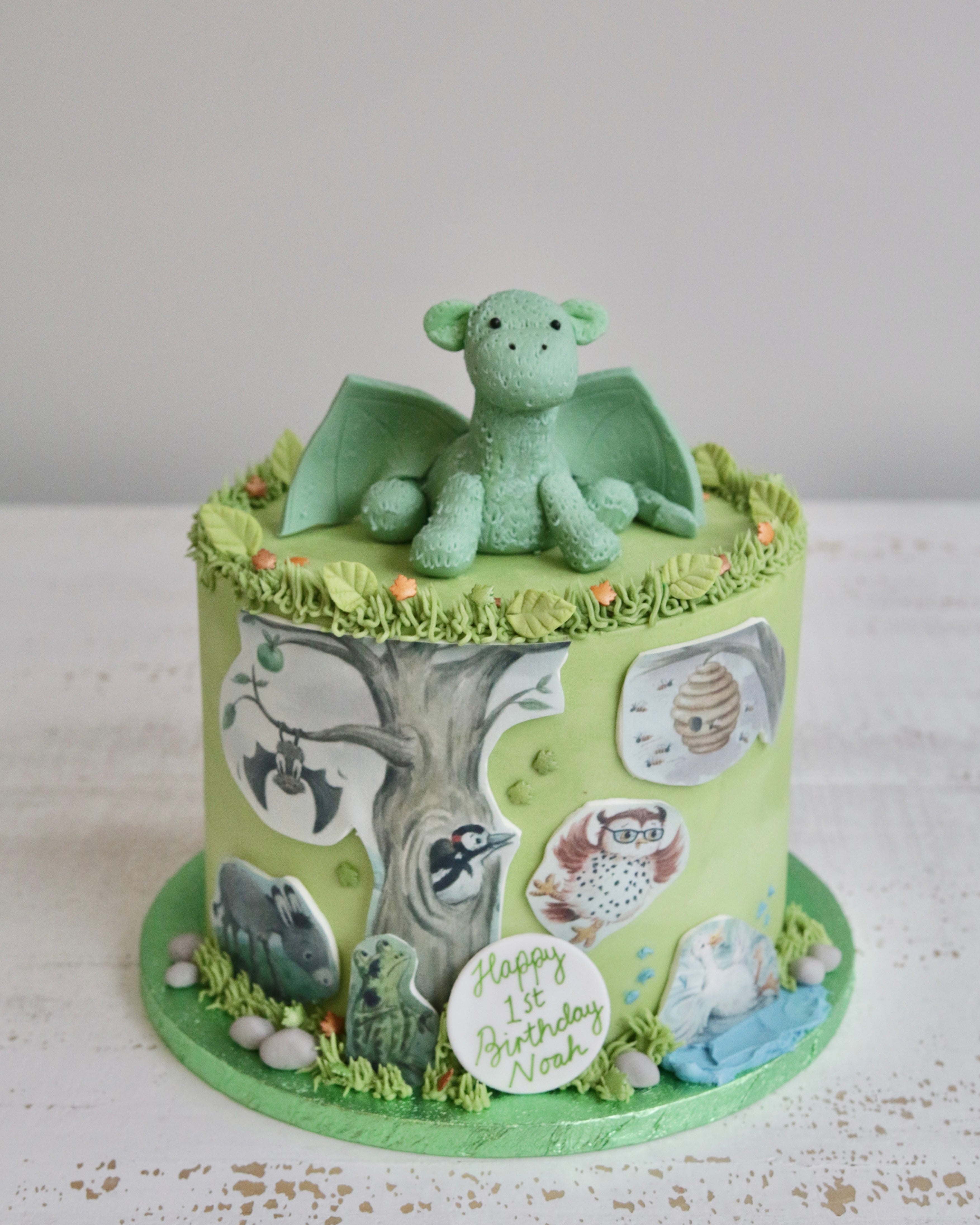Hiccuppy Dragon Buttercream Birthday Cake