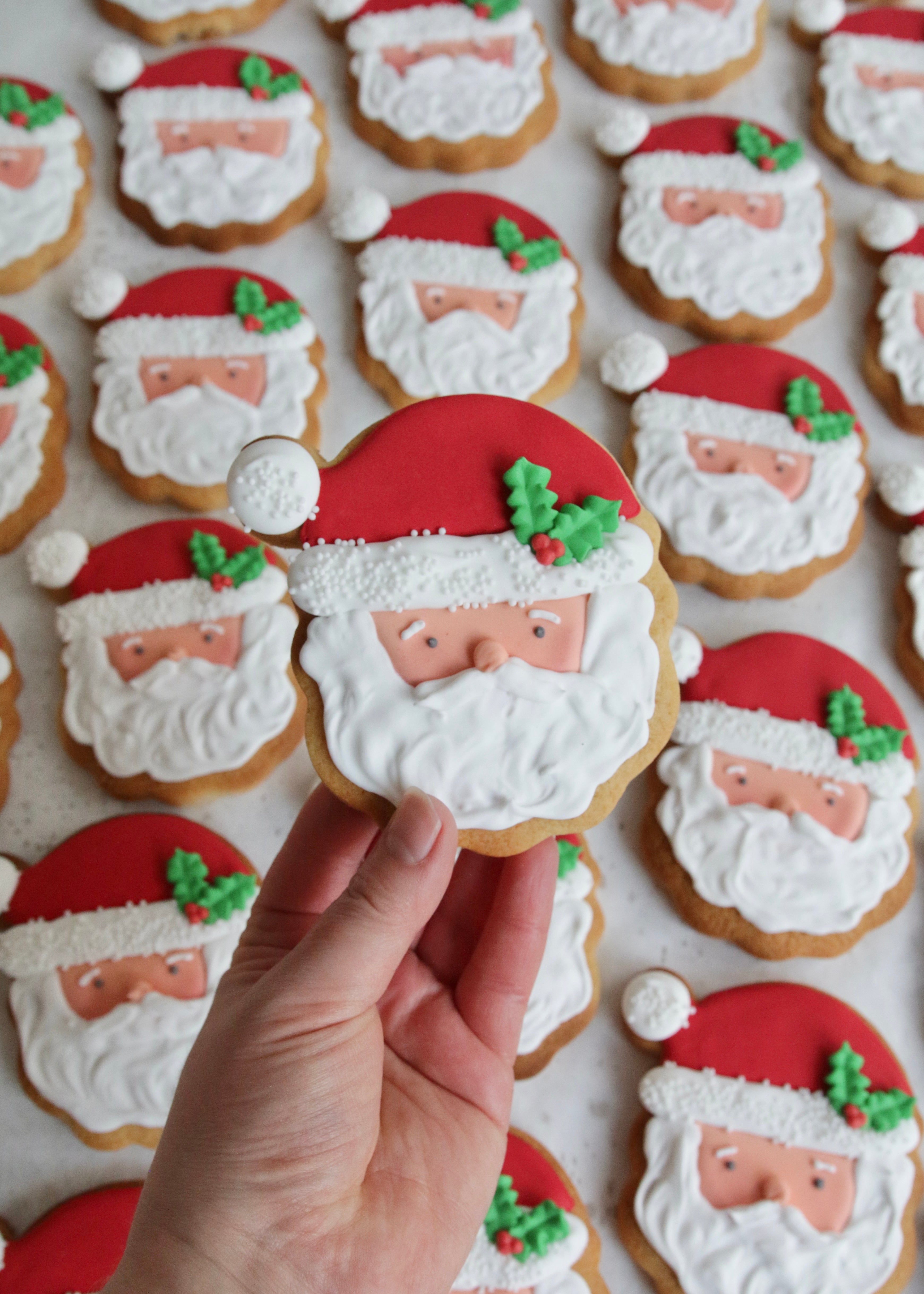Holding Santa Biscuits with Collection