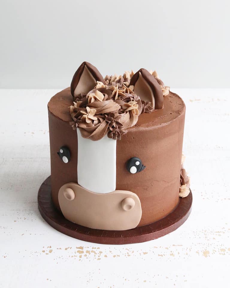 Buttercream Horse Face Cake
