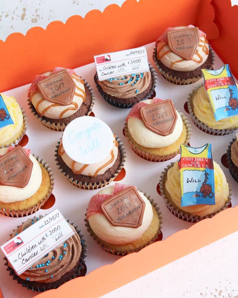Charity Marathon Themed Cupcakes