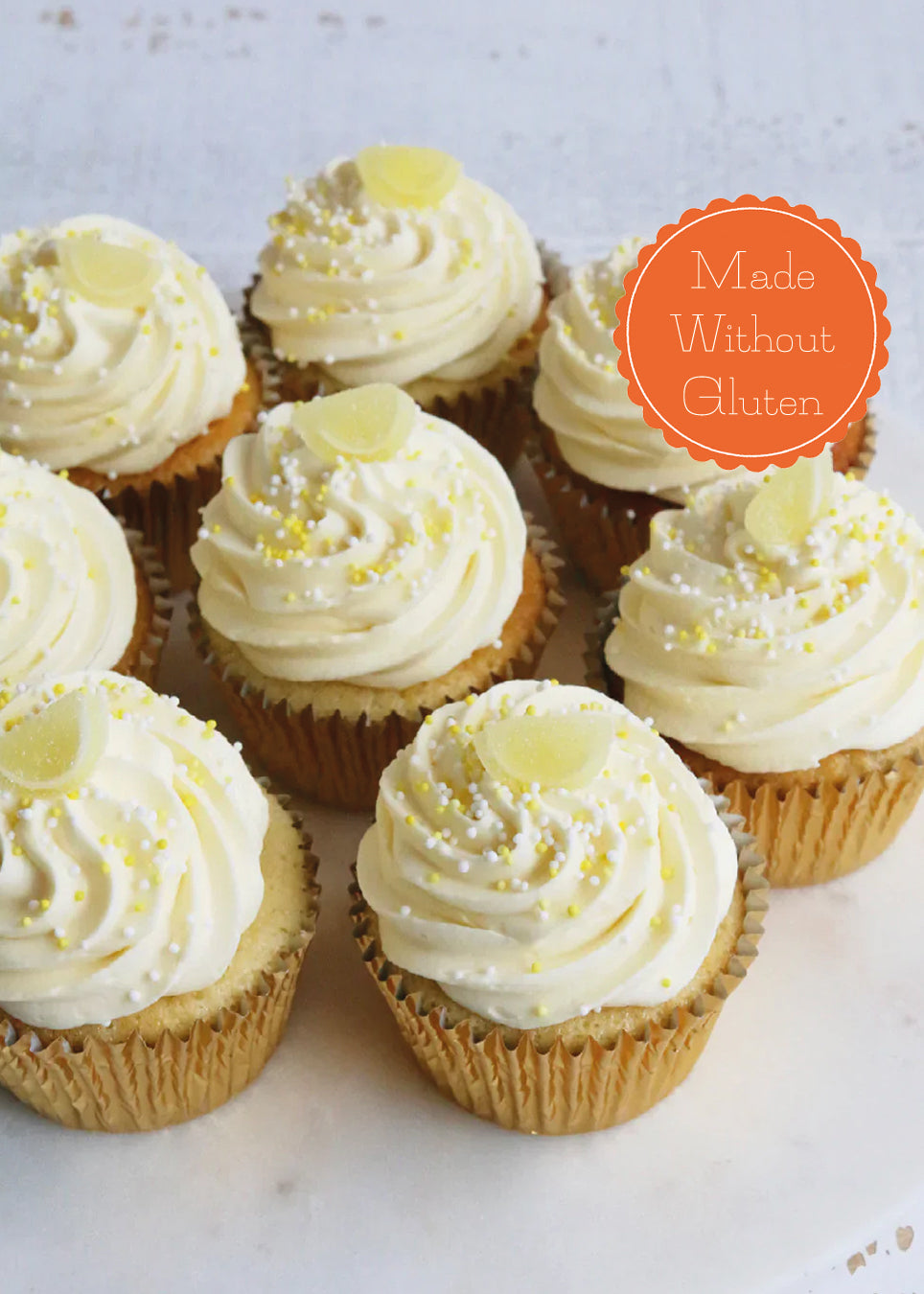 Box of Made Without Gluten 12 Lemon Cupcakes