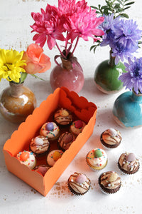 Mini Easter Cupcakes with Mini Egg Decorations with Flowers