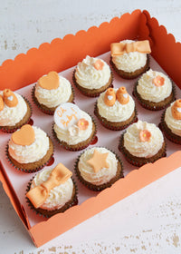 Orange Baby Shower Cupcakes