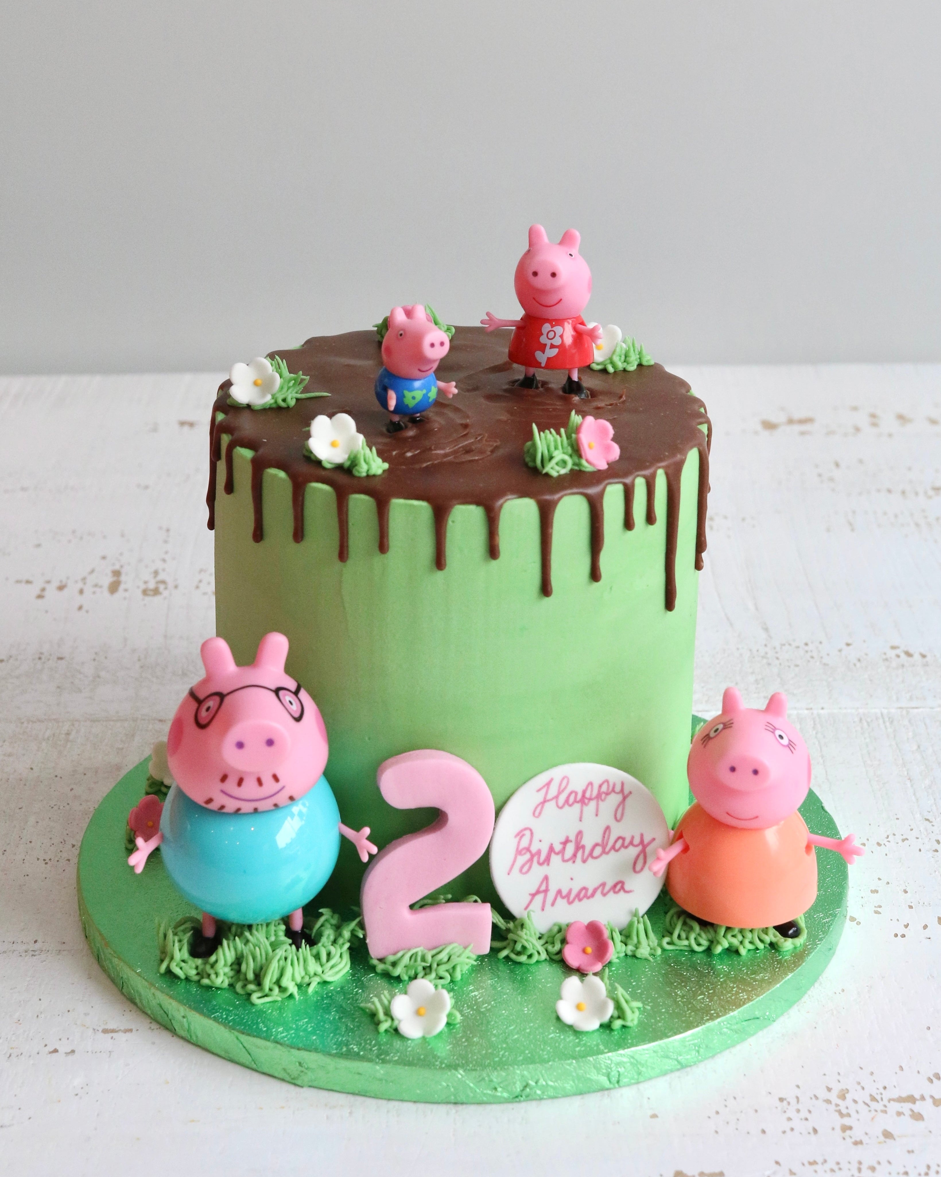 Peppa Pig Puddle Drip Cake