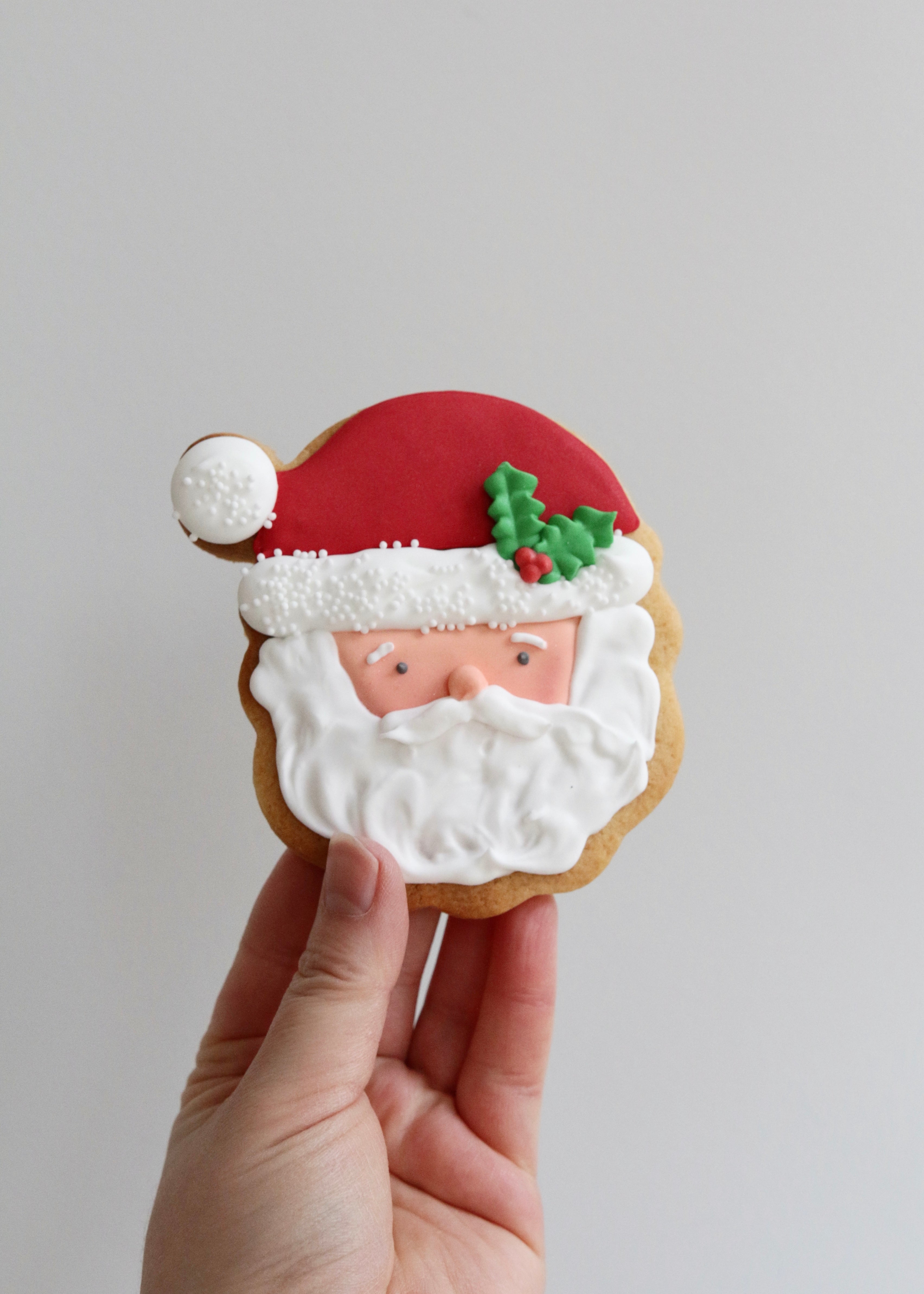 Holding Santa Biscuit