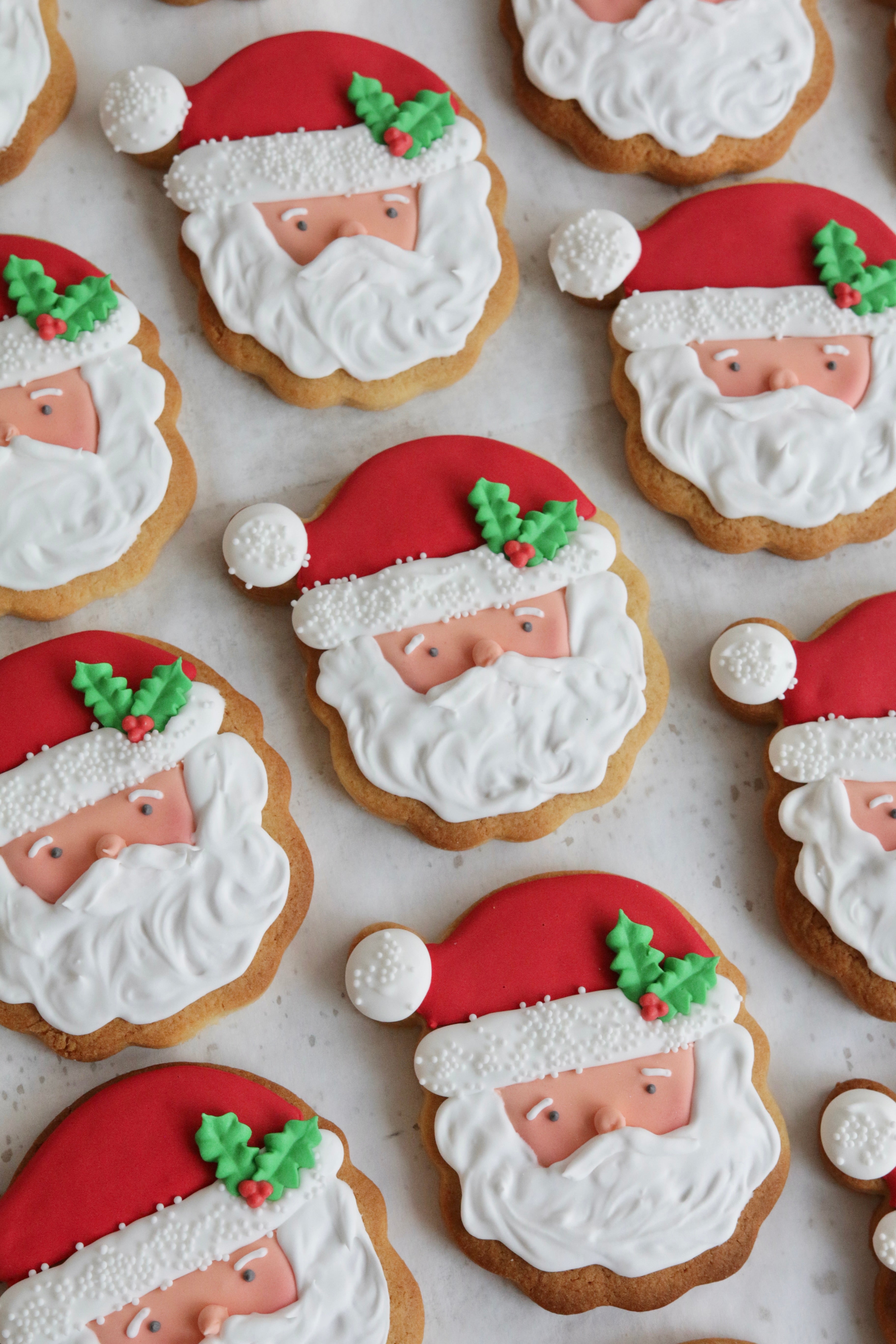 Santa Biscuits Angle Close Up