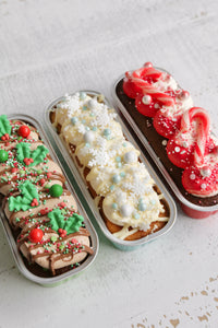 Set of Three Christmas Little Loaf Cakes