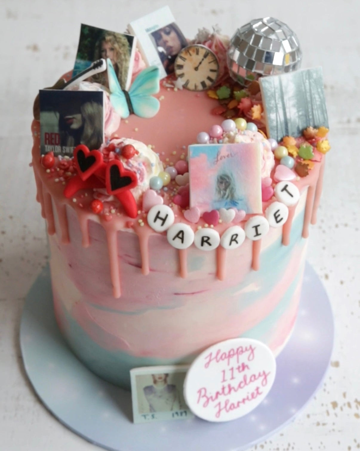Taylor Swift Birthday Drip Cake
