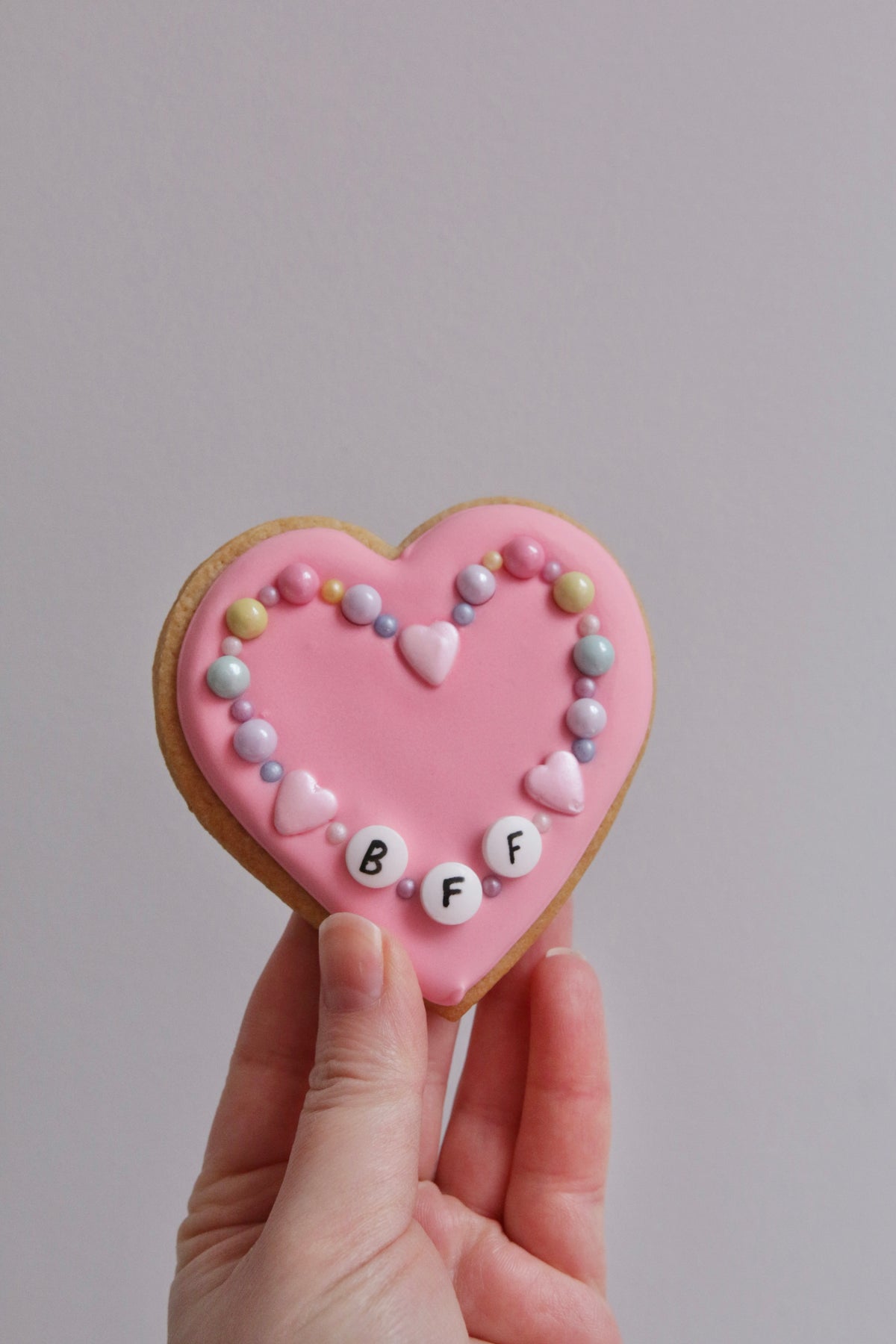 Valentine's Bracelet Biscuit with BFF Message