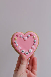Valentine's Bracelet Biscuit with Hug Message