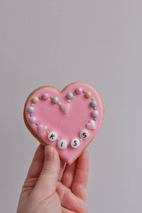 Valentine's Bracelet Biscuit with Kiss Message