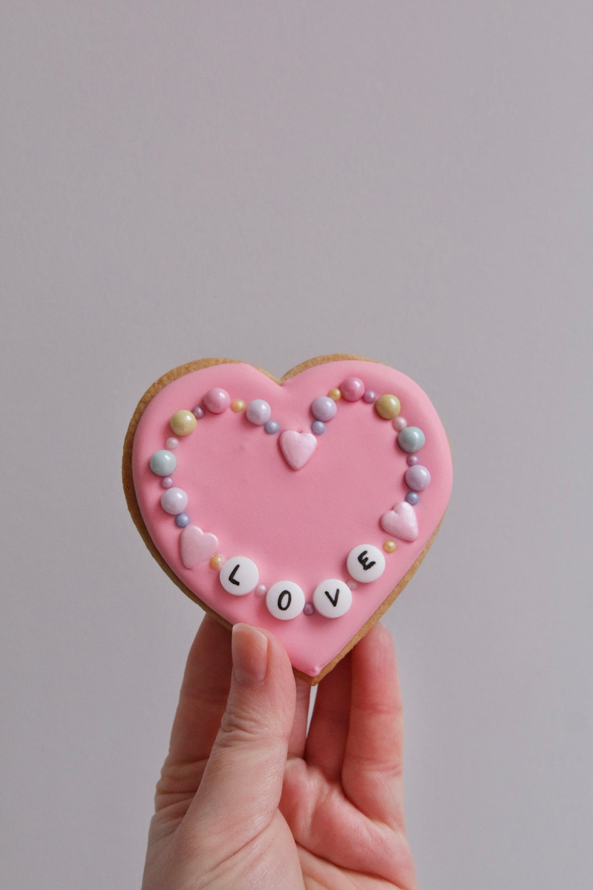 Valentine's Bracelet Biscuit with Love Message