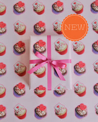 Valentine's Love Letter Cupcake Wrapping Paper with New Roundel