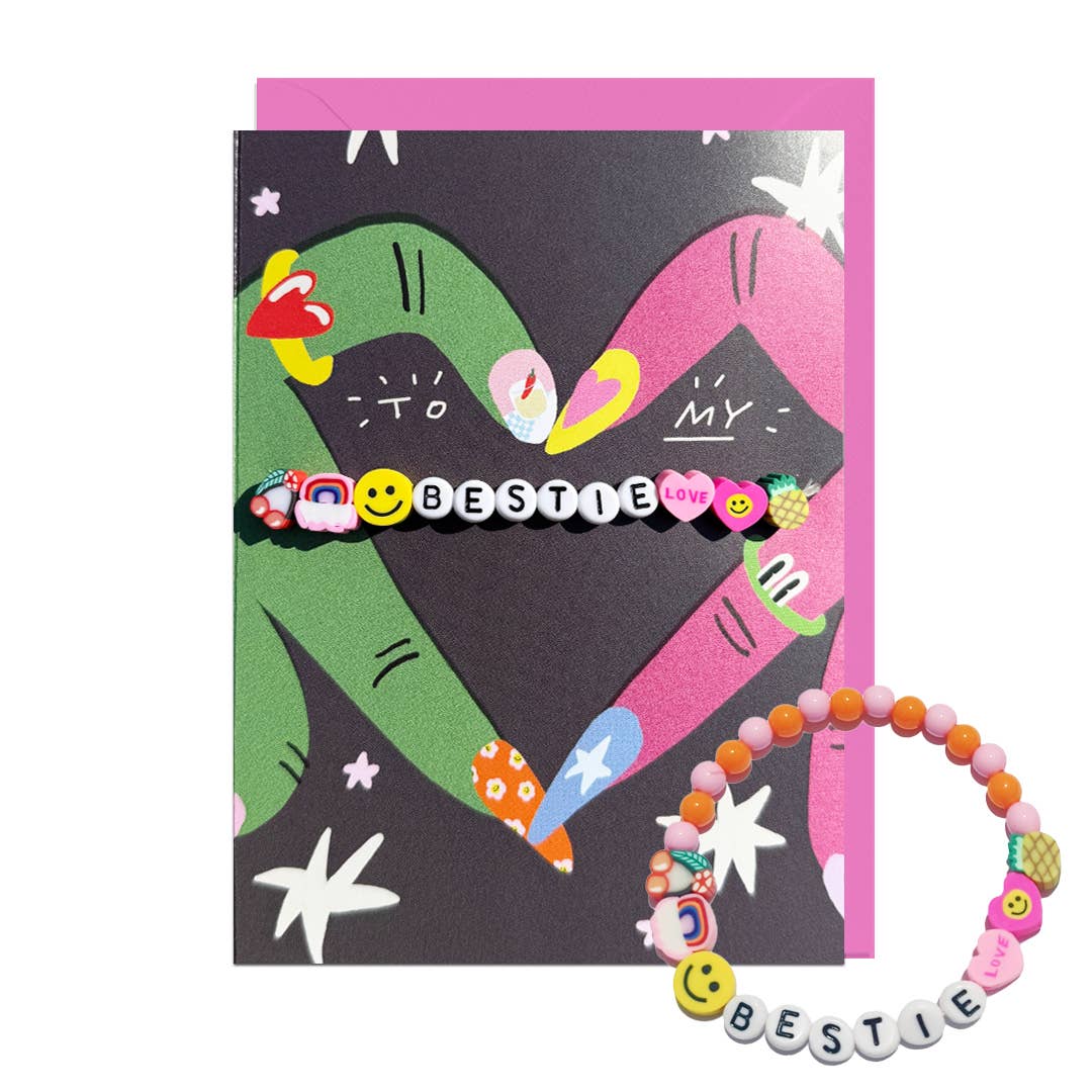 Bestie Witch Friendship Bracelet Card