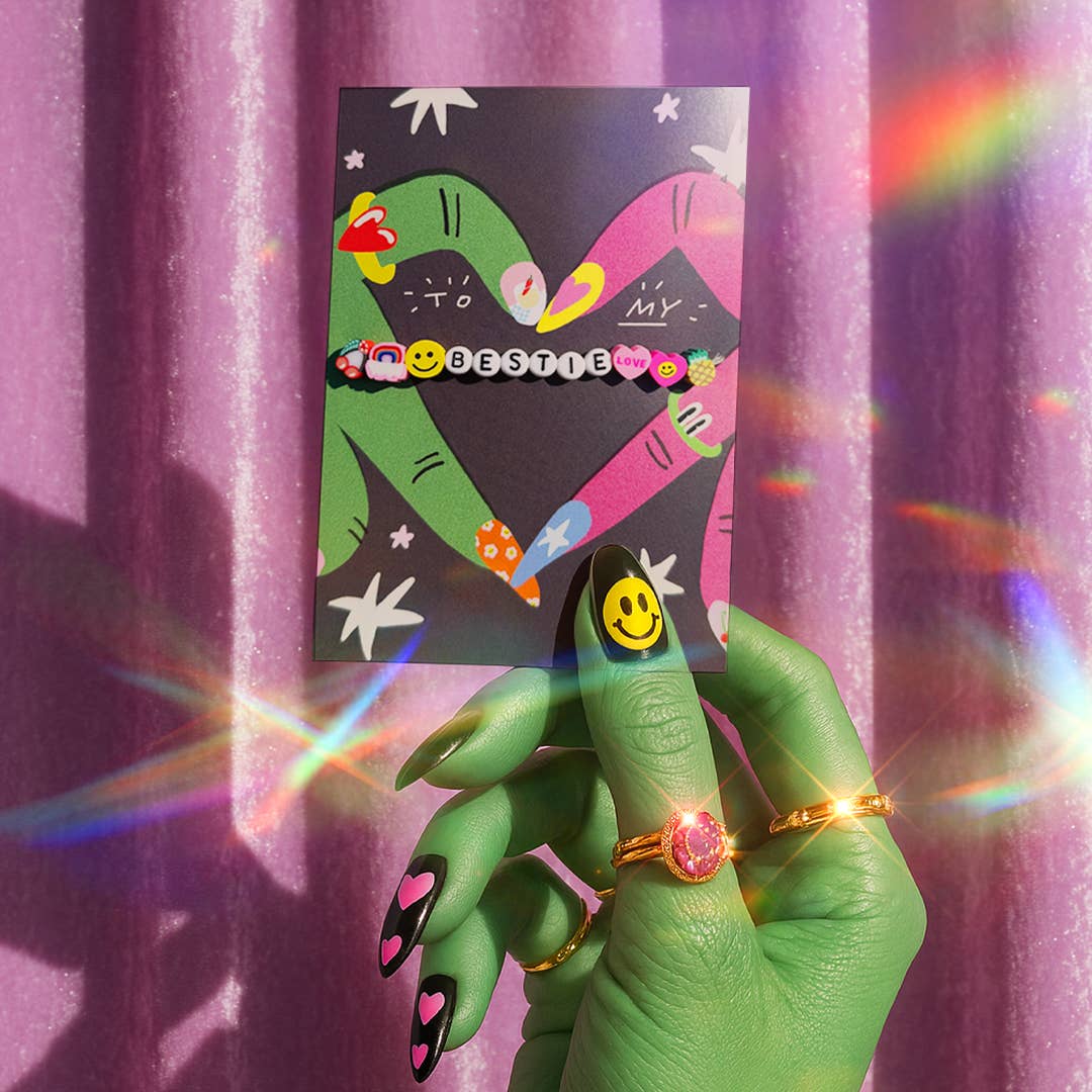 Bestie Witch Friendship Bracelet Card