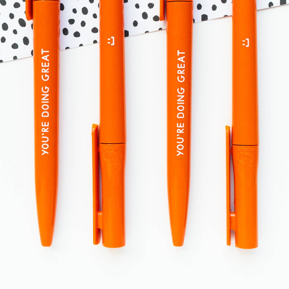'You're Doing Great' Orange Ballpoint Pen