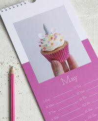 Afternoon Crumbs 2022 Cake & Cupcake Wall Calendar May Unicorn Cupcake Page
