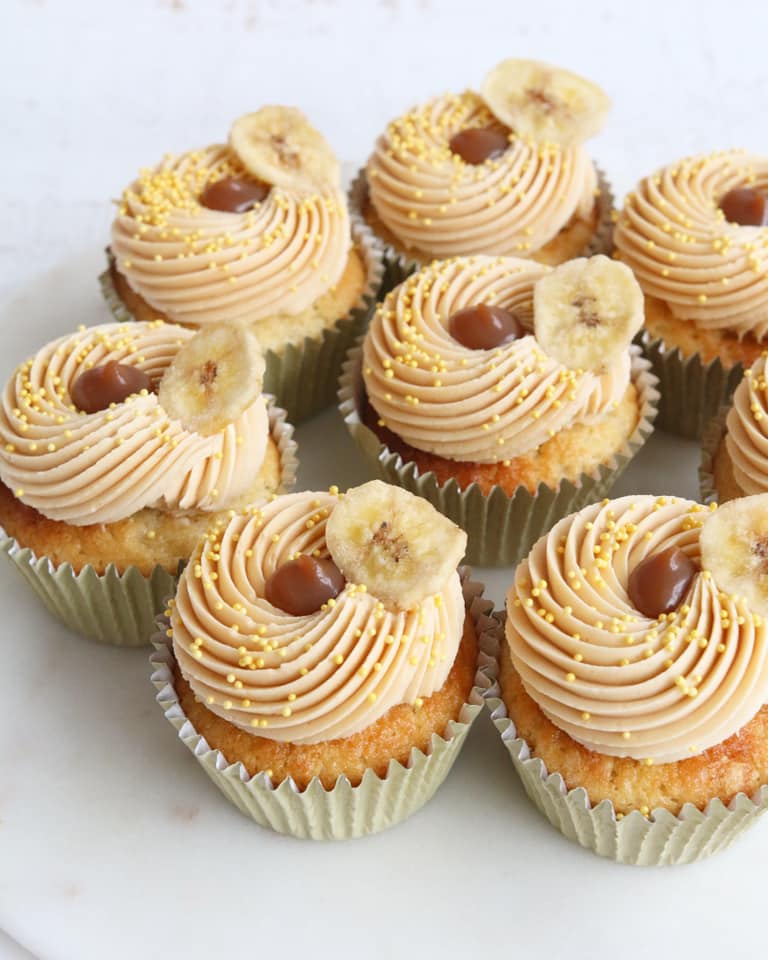 Banana Caramel Cupcakes