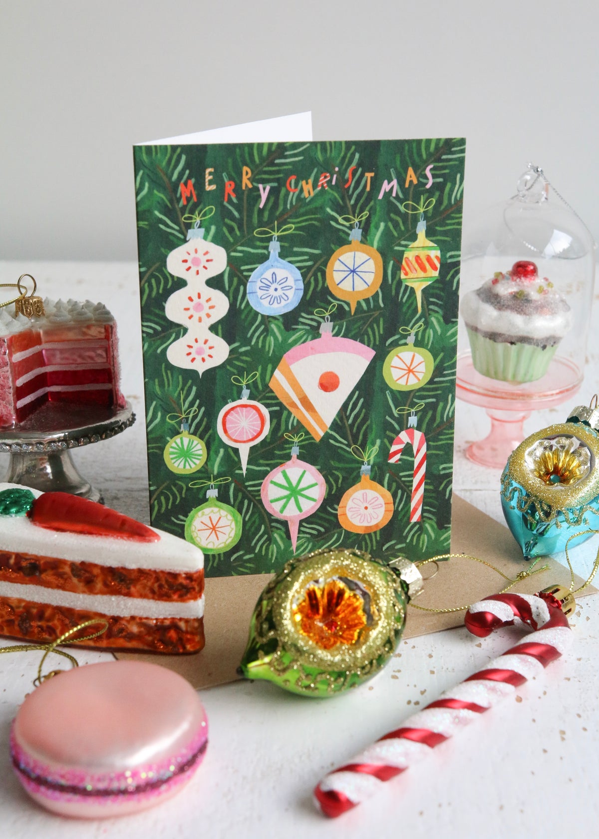 Christmas 'Cake The Halls' Bauble Card