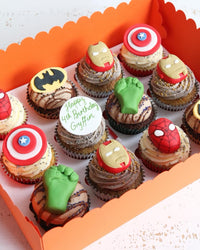 Box of Superhero Cupcakes