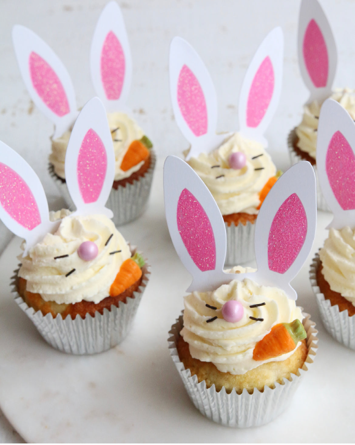 Box of Easter Bunny Cupcakes
