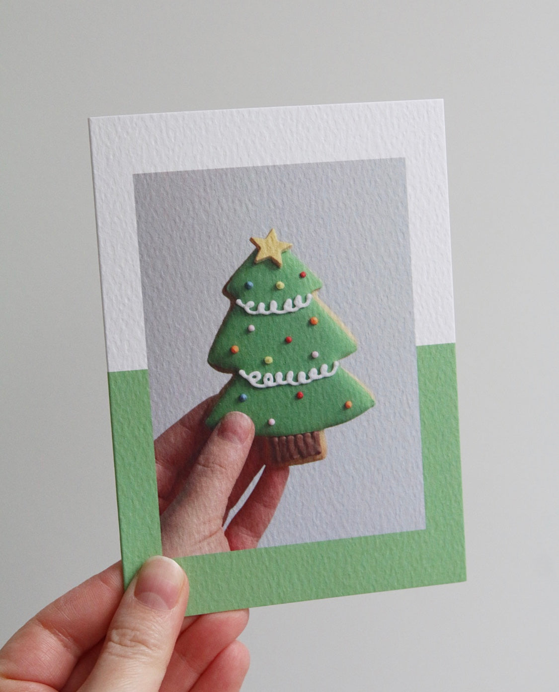 Christmas Tree Biscuit Photo Christmas Card