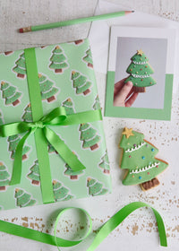 Christmas Tree Biscuits Wrapping Paper