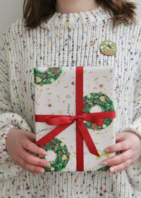 Christmas Wreath Wrapping Paper Holding