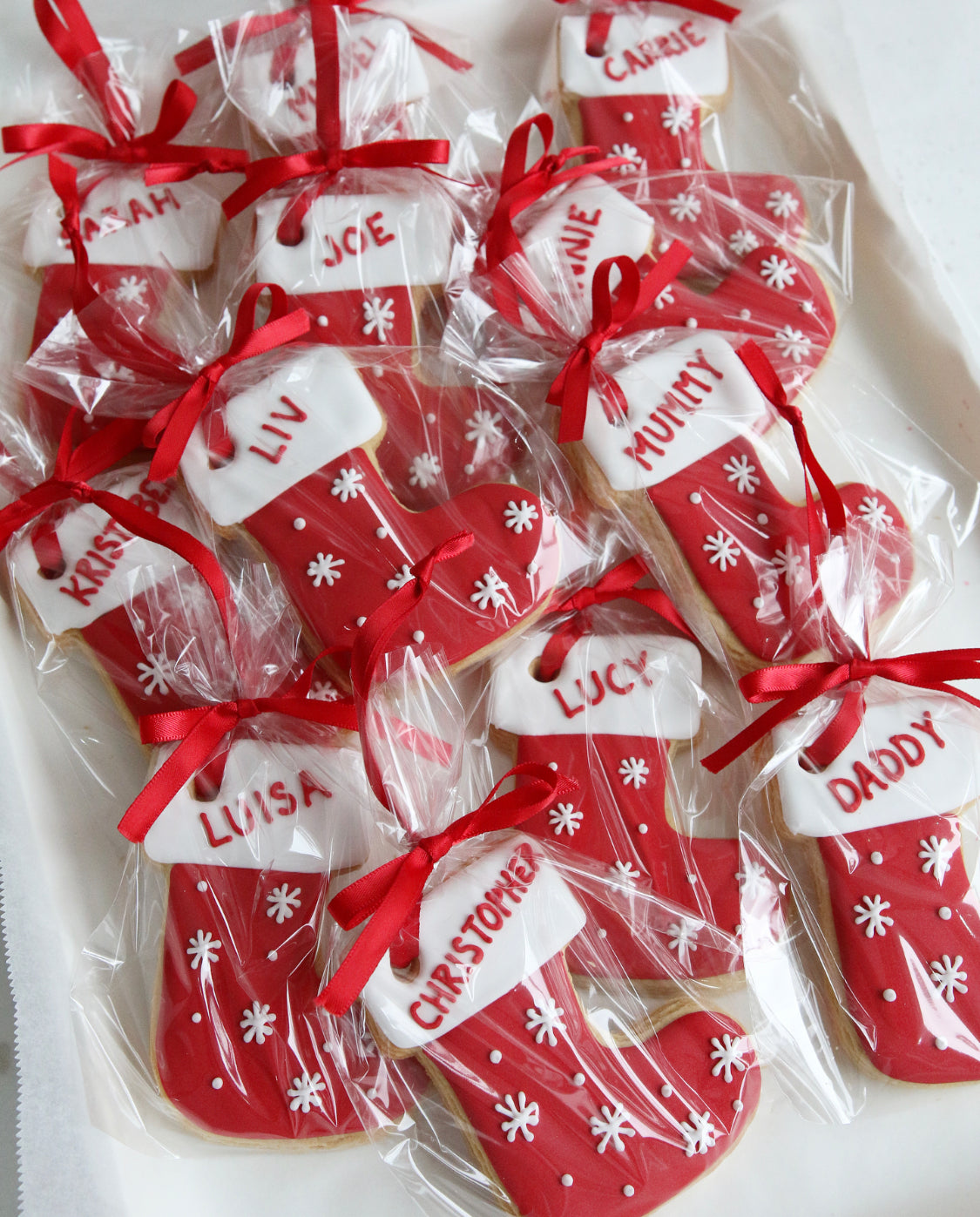 Personalised Christmas Stocking Biscuits