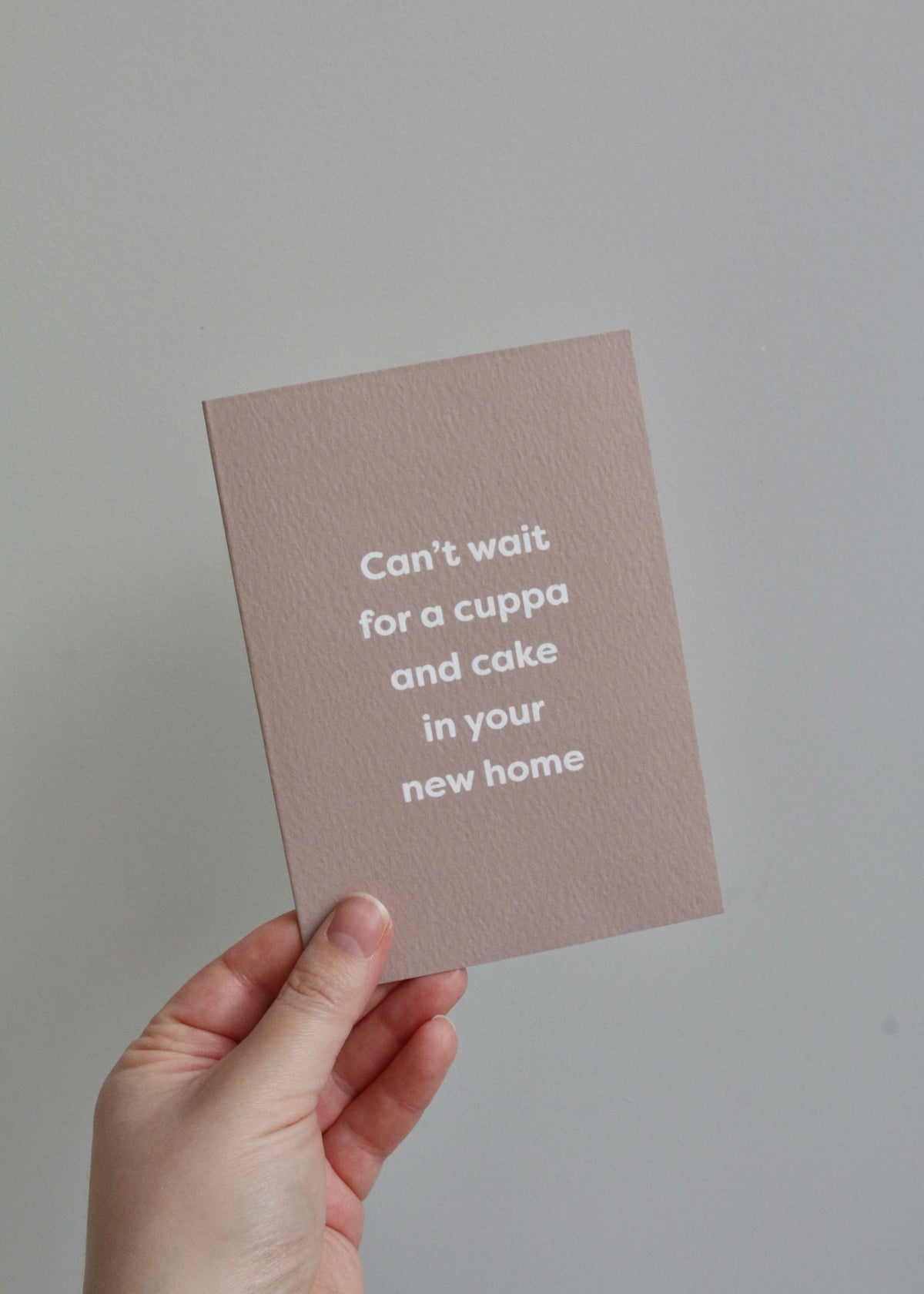 Cuppa And Cake In Your New Home Card Holding