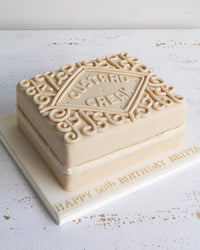 50th Birthday Custard Cream Cake