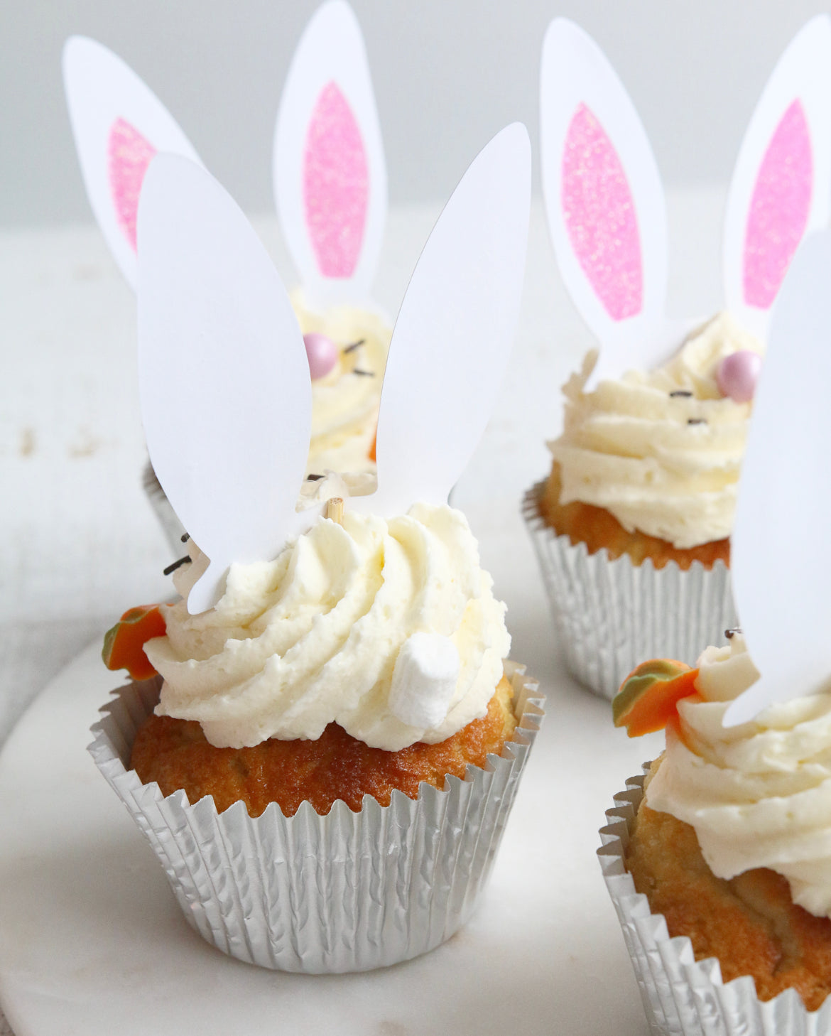 Easter Bunny Cupcake from Back