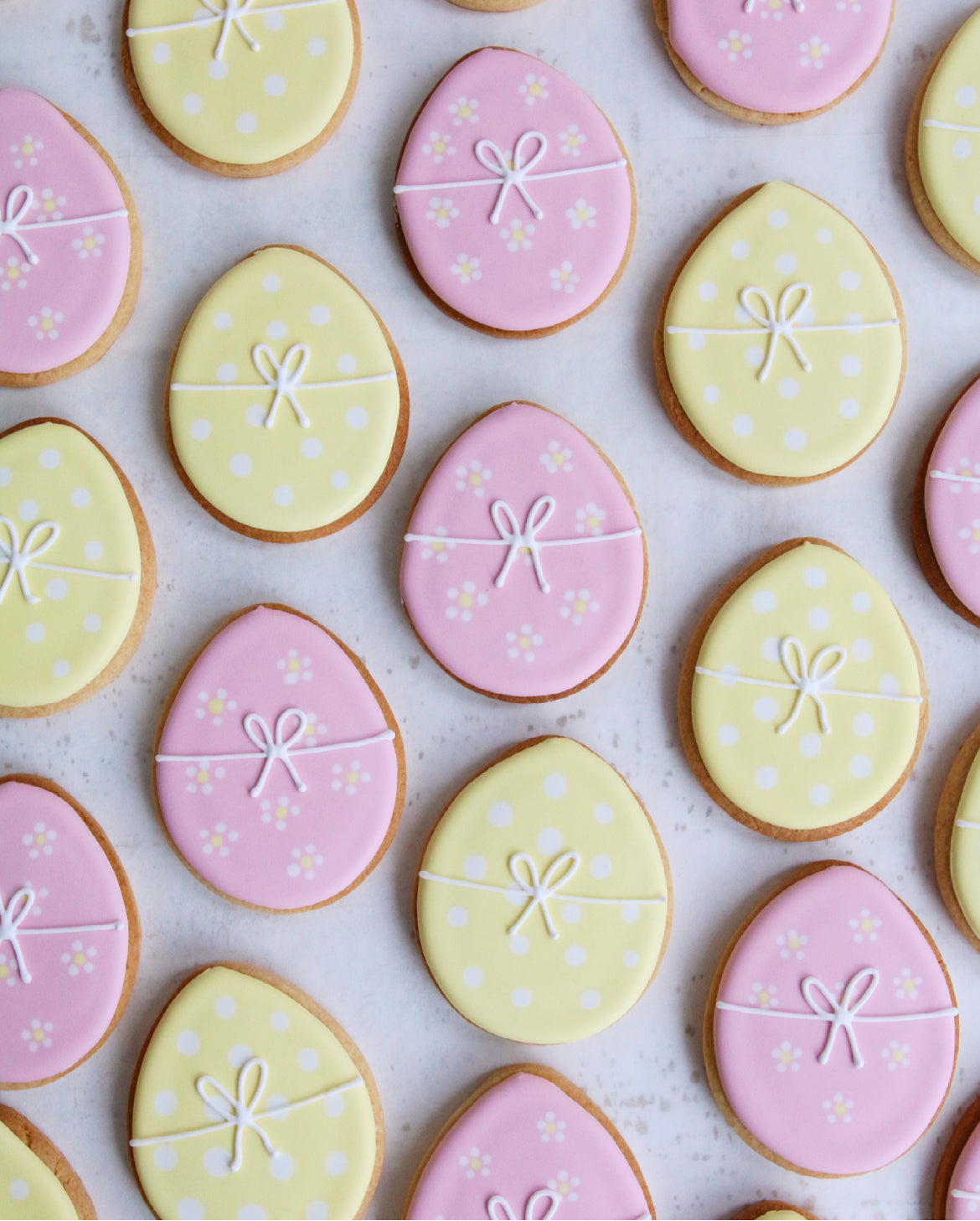 Easter Egg Biscuits Pink & Yellow