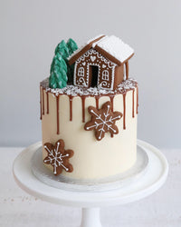 Gingerbread House Drip Cake