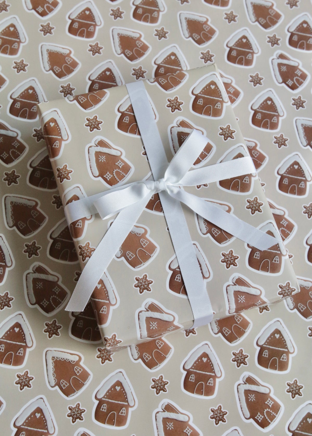 Gingerbread House Wrapping Paper on Angle