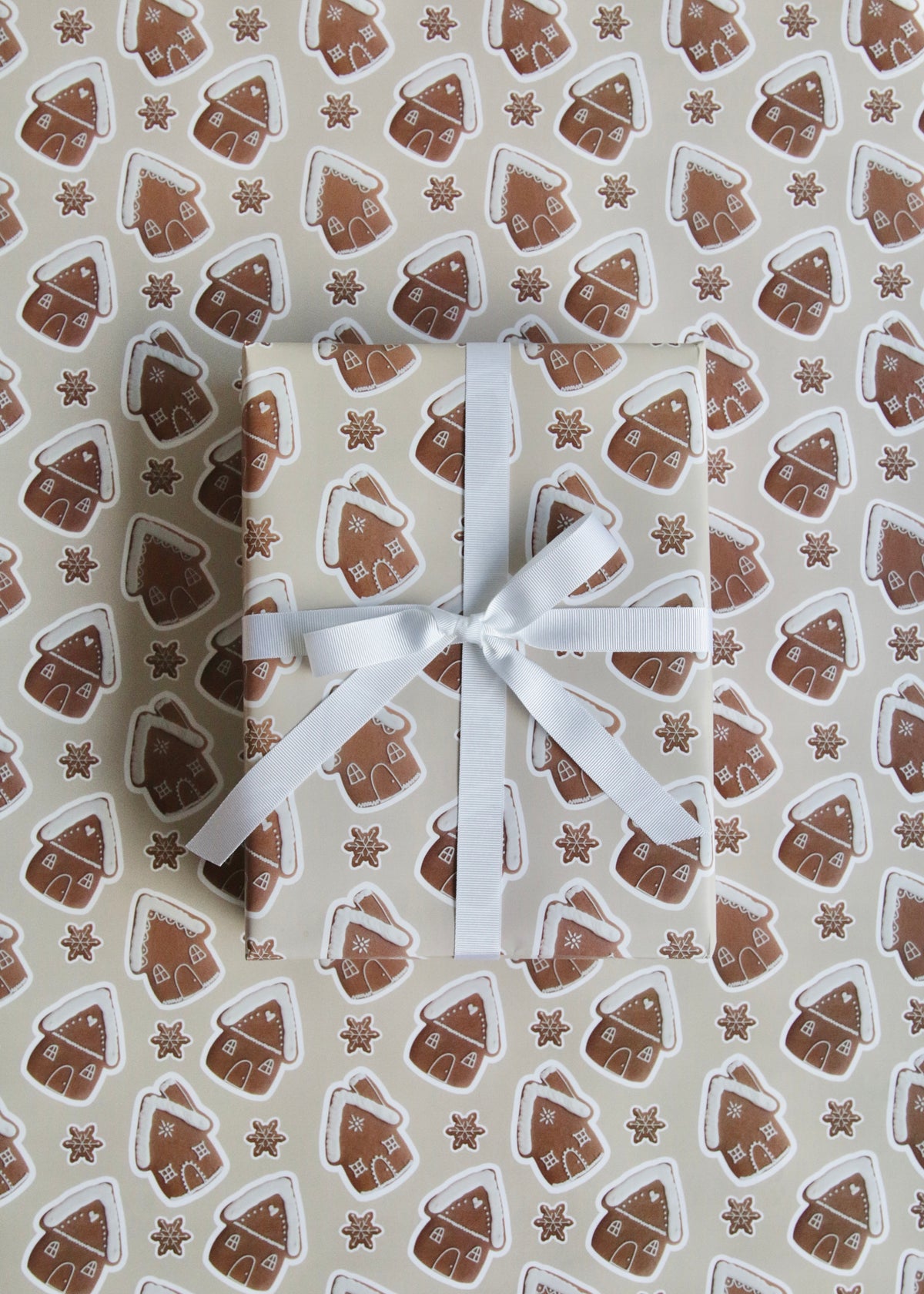 Gingerbread House Wrapping Paper on Sheet