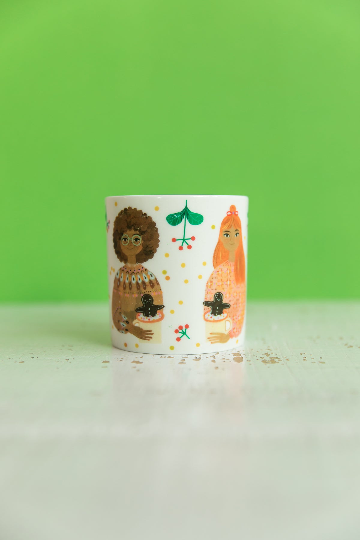 Christmas Girls with Gingerbread Mug
