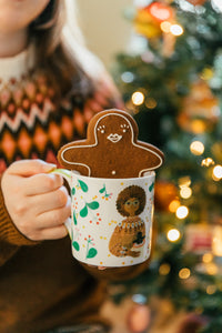 Christmas Girls with Gingerbread Mug