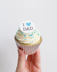 "I Heart Dad" Father's Day Cupcake