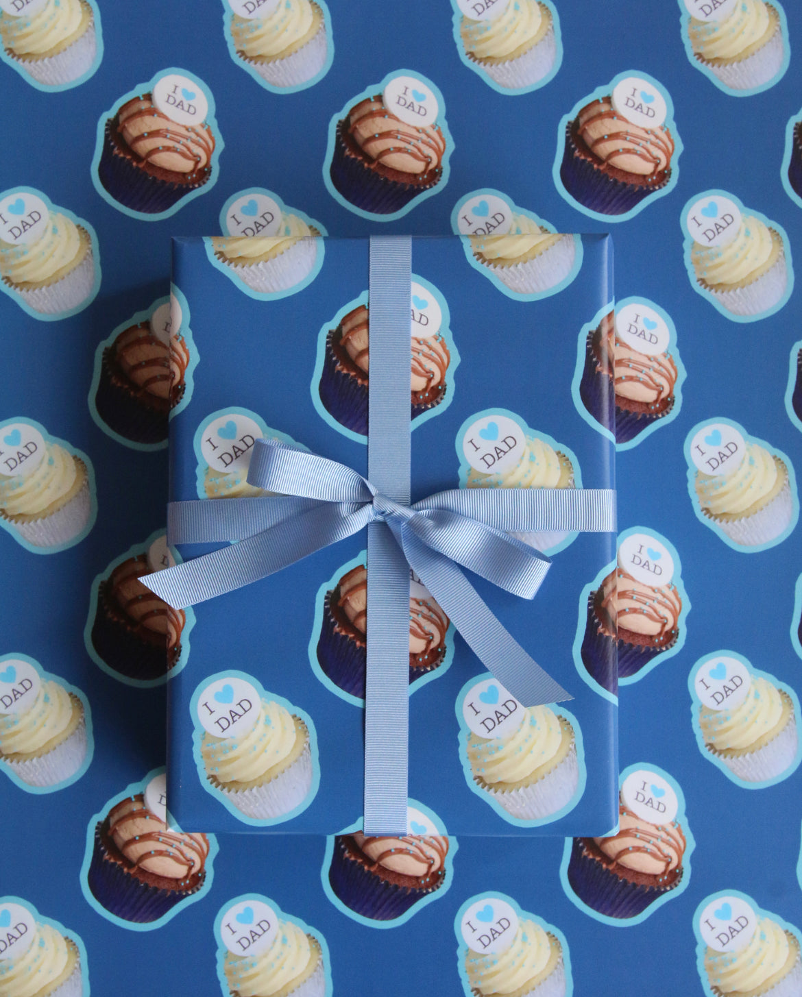 "I Heart Dad" Cupcake Wrapping Paper
