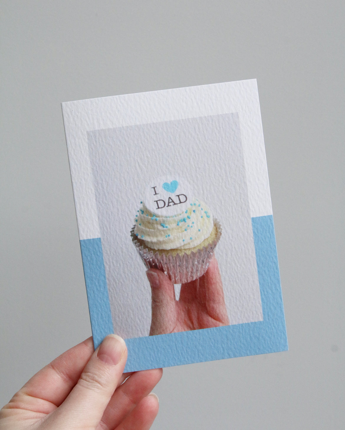 I Heart Dad Father's Day Cupcake Photo Greeting Card