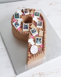 Number 9 Buttercream Cake with Photos