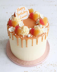 Peach Bellini Drip Cake